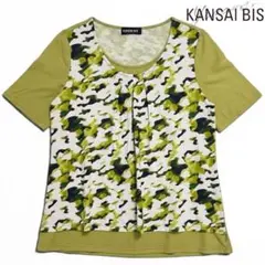 美品♡ カンサイビスコレクション 重ね着風♡ お洒落♡ トップス グリーンのサムネイル