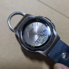 稼働品.CASIO アナログ・デジタル電波腕時計 カラビナ付き