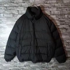 渋～い黒一色☆ベアーUSA ダウンジャケット 極暖 刺繍ロゴ ワイド