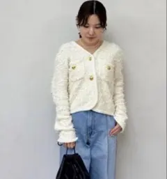 ニットツイードショートジャケット