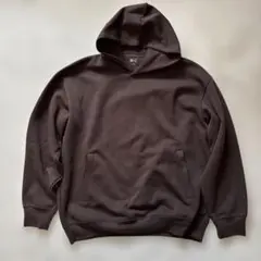 UNIQLO C スウェットオーバーサイズプルパーカー　ダークブラウン