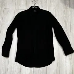UNIQLO 331-436343 スーパーノンアイロンシャツ ブラック