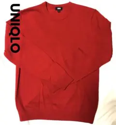 UNIQLO メリノセーター　赤クルーネックセーター クリスマス　M