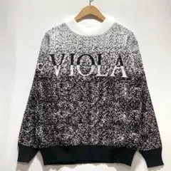 新品‼️VIOLA❗ジャガードロゴ❗クルーセーター❗