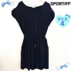 SPORTIFF スポーティフ　ワンピース ブラック サイズ4　 半袖　夏物のサムネイル