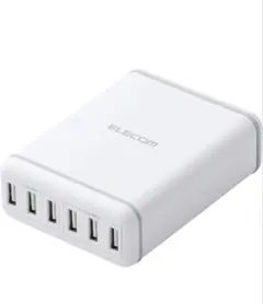 エレコム USB コンセント 充電器 合計60W USB-A×6