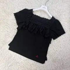 ヴィヴィアンウエストウッド 花柄プリント ギャザーブラウス 五分袖 