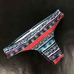 お盆セール♡ ストライプx幾何学デザイン ビキニ ボトムのみ 日本のMサイズ