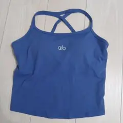 Alo Yoga クロップド丈 半袖Tシャツ パット入り　グレー Alo Yoga クロップド丈 半袖Tシャツ パット入り グレー - メルカリ
