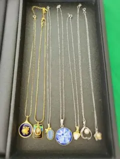 【TK】E　ゴールドメッキ　シルバー刻印ネックレスセット　おまとめ品