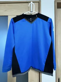 adidas climalite 長袖シャツ 140サイズ 青/黒