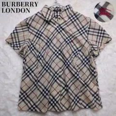 バーバリーロンドン シャツ ノバチェック ホースロゴ刺繍 大きいサイズ 46