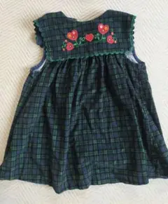 チェック柄ハート刺繍チュニック