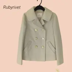 Rubyrivet ルビーリベット☆ウール100% リボン付 Pコート XS〜S