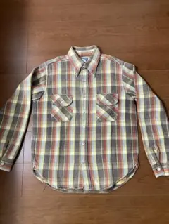 REAL McCOY ネルシャツ サイズ16 オレンジ系チェック REAL McCOY ネルシャツ サイズ16 オレンジ系チェック - メルカリ