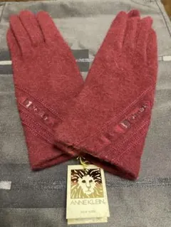 手袋　毛、ナイロン　未使用　アンクライン　デパート購入