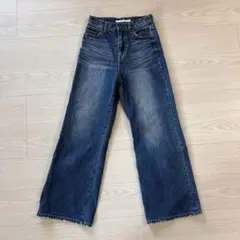 FRAME WORK ダークブルー ワイドレッグデニム