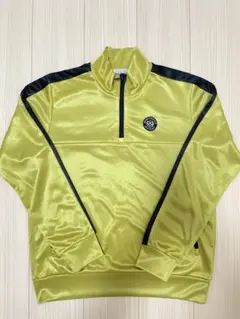 ジャックバニー　長袖プルオーバー　サテン　 ハーフジップ　イエロー　4