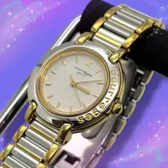 《美品 稼働品》 クレージュ レディース腕時計 防水 ホワイト文字盤 クオーツ