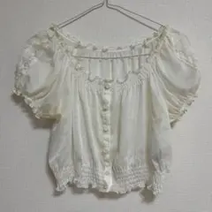 LEST ROSE アイボリー レースカーディガン
