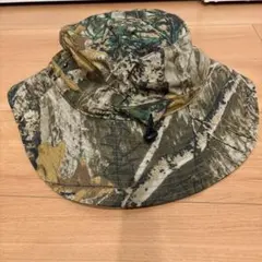 サファリハット アドベンチャーハット 迷彩柄カモフラ つば広 紐付き 釣り 登山