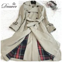 良品✨ドゥロワー コットンツイル トレンチコート ロング Aライン　ベルト