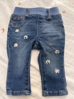 babyGap デニムパンツ 3-6M 花刺繍
