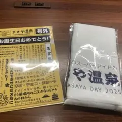 まさや温泉　ノベルティタオル&ミニクリアファイル