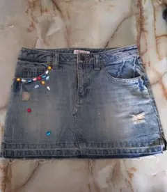 デニムミニスカート　y2k ギャル系