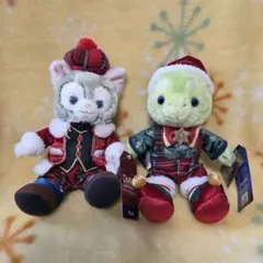 香港ディズニー　クリスマス　ジェラトーニ　オルメル　ぬいぐるみ　２体セット 香港ディズニー クリスマス ジェラトーニ オルメル ぬいぐるみ 2体