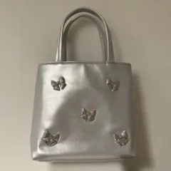 LOWRYSFARM ローリーズファーム シルバーリボントートバッグカバン