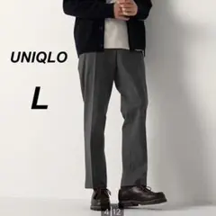 ユニクロ　ヒートテックスマートパンツ　L 千鳥柄　丈短め　ストレッチ　綺麗め