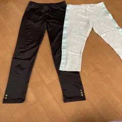 レギンス2点セット ブラック グレー