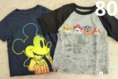 【GAP】ミッキーマウス＆パウパトロール Tシャツ 2枚セットまとめ売り