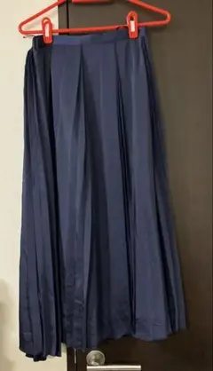 ネイビー プリーツスカート フリーサイズ