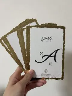 結婚式　席札　テーブルナンバー　A〜O