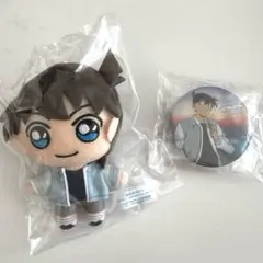 セガラッキーくじ　名探偵コナン　工藤新一　ぬいぐるみ&缶バッジセット