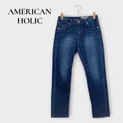 アメリカンホリック テーパード デニムパンツ ジーンズ M ブルーのサムネイル