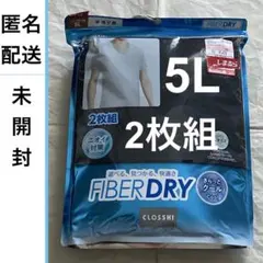 匿名 5L 未開封 2枚組 シャツ 黒 ファイバードライ V首 クロッシーのサムネイル