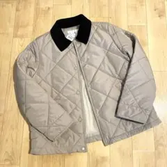 新品 襟付き キルティングジャケット レディース コート キルト ベージュ