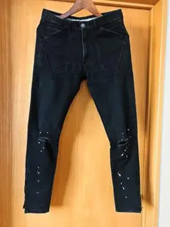 美品！ナンバーナイン　ブラックダメージデニム　グランジ パンツ