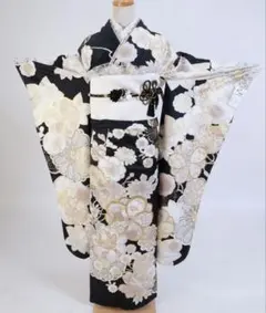 振袖 セット 黒白 ファーつき