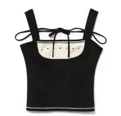 【新品未使用】ANDMARY Luca stitch tops 2 匿名配送】andmary Luca stitch tops black - メルカリ