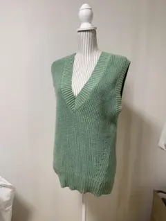 Green label relaxing Vネック ニットベスト