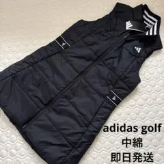 フォロー割引あり　新品定価19800円　アディダスゴルフ　中綿　ロングベスト　黒