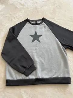 星プリント グレー黒スウェット 長袖 y2k グランジ