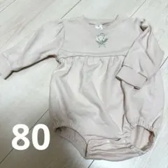 Cottoli バースデイ 長袖 ロンパース 80 ピンク