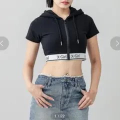 未使用 X-girlパーカー Y2K ショート ストリート 韓国ファッション 秋