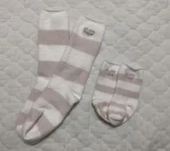 ジェラートピケ　もこもこルームソックス　親子お揃い