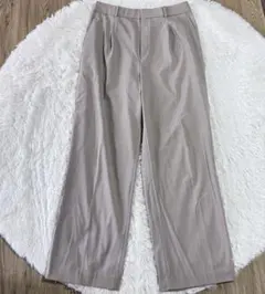 UNIQLO ユニクロ タックワイドパンツ ハイウエスト 丈長め　ベージュ